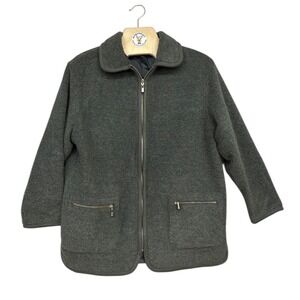 Braetan Reversible Fleece Jacket Women's M Gray Zip-Front Casual Coat